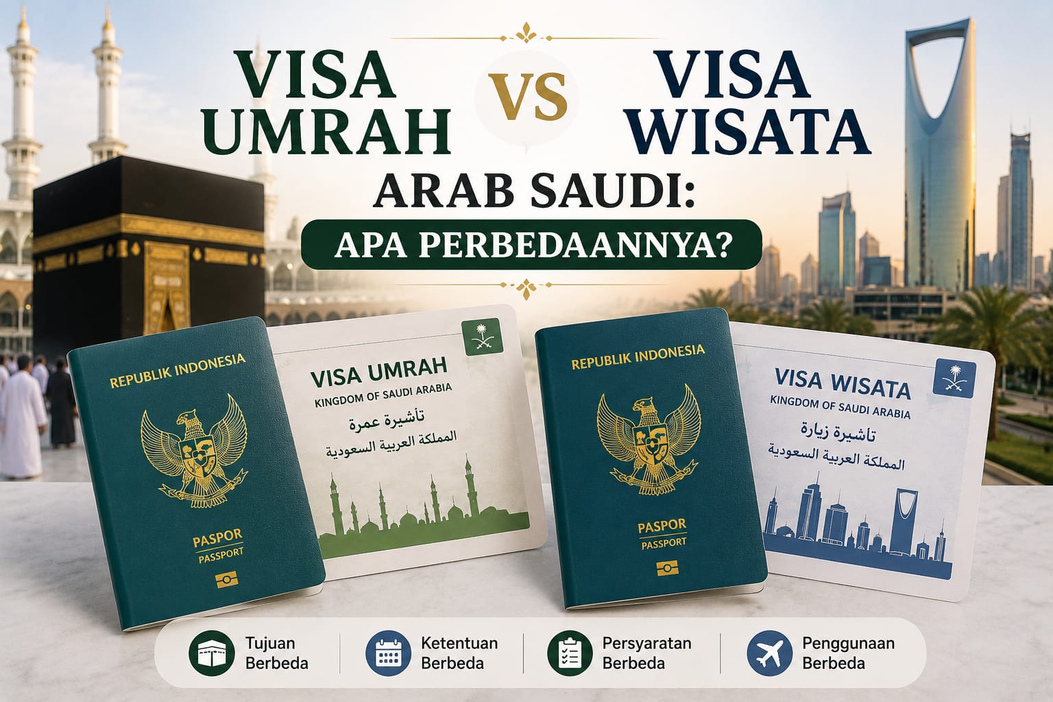 Visa Umrah vs Visa Wisata Arab Saudi: Apa Perbedaannya?